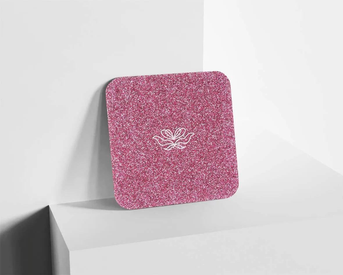 Metacrilato Glitter Rosa de 3 mm