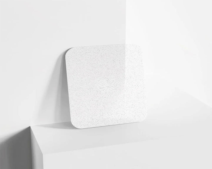 Metacrilato Glitter Transparente Blanco de 3 mm