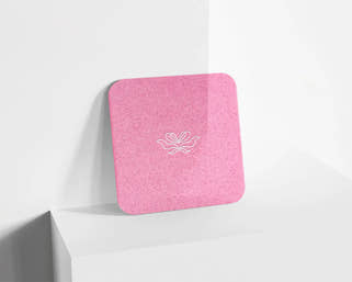 Metacrilato Glitter Transparente Rosa de 3 mm