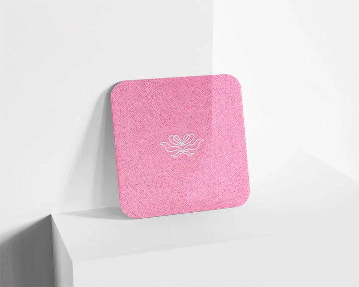 Metacrilato Glitter Transparente Rosa de 3 mm