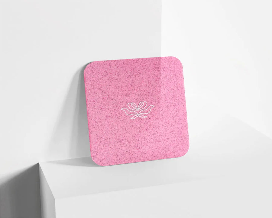 Metacrilato Glitter Transparente Rosa de 3 mm