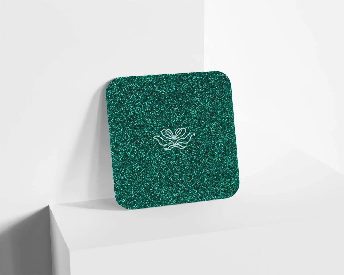 Metacrilato Glitter Verde Jade Oscuro de 3 mm