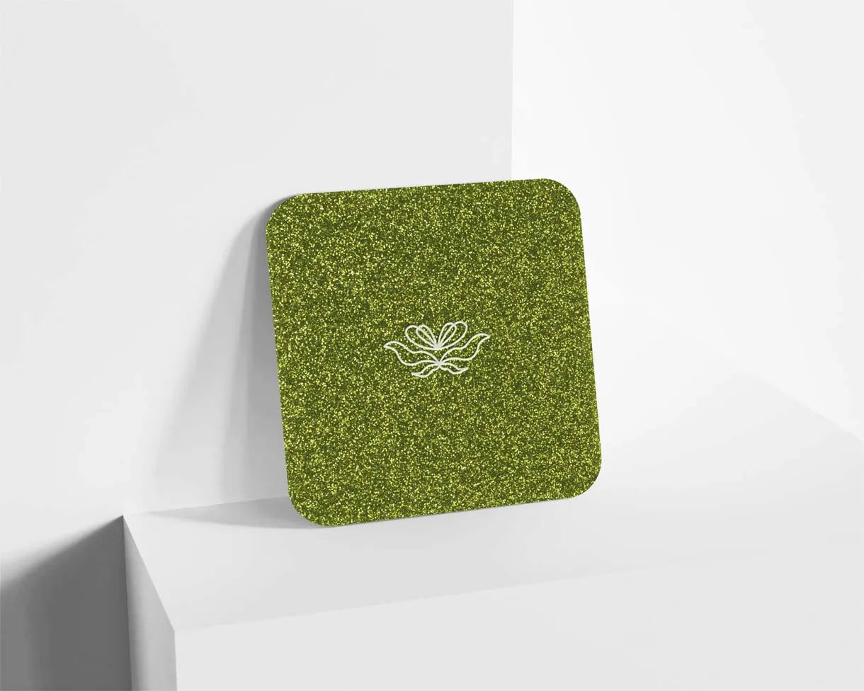 Metacrilato Glitter Verde Vintage de 3 mm