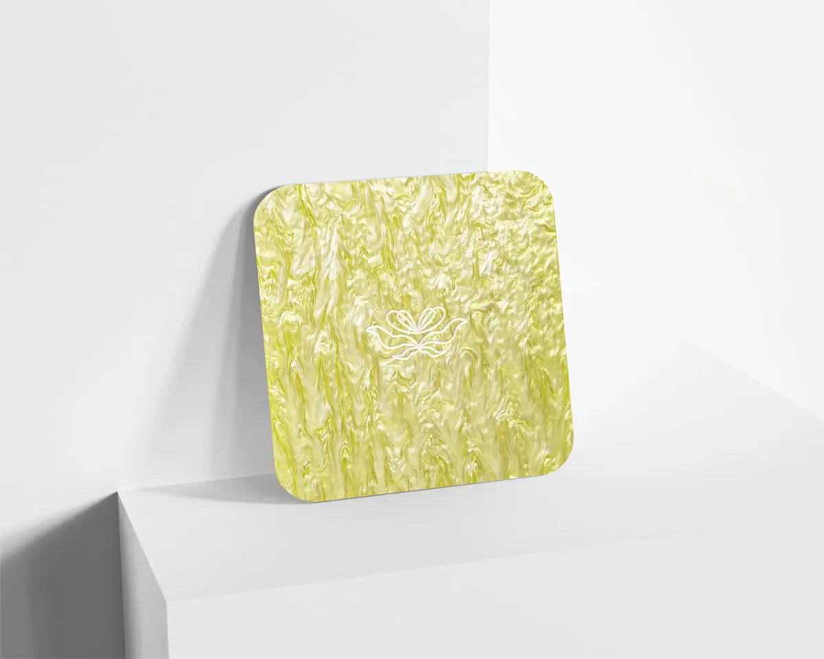 Metacrilato Nacarado Perlado Amarillo de 3 mm
