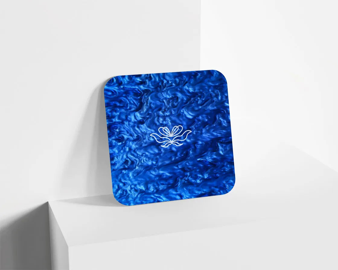 Metacrilato Nacarado Perlado Azul Océano de 3 mm
