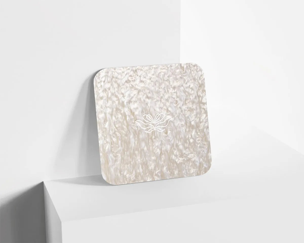 Metacrilato Nacarado Perlado Marfil de 3 mm