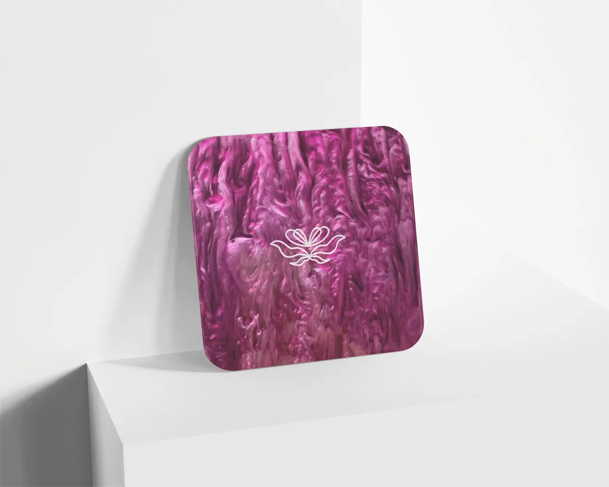 Metacrilato Nacarado Perlado Rosado de 3 mm