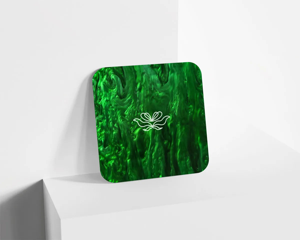 Metacrilato Nacarado Perlado Verde de 3 mm