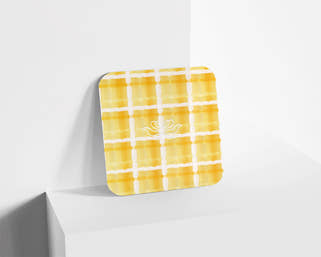 Metacrilato Patrón Cuadrado Naranja de 3 mm