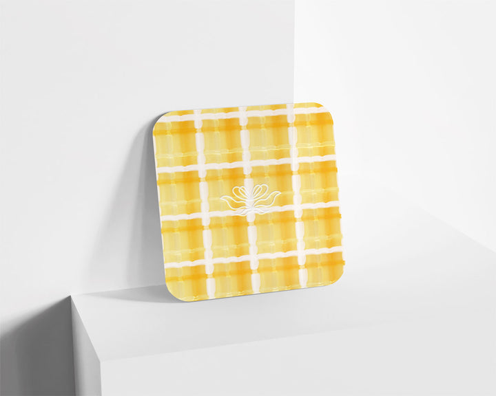 Metacrilato Patrón Cuadrado Naranja de 3 mm