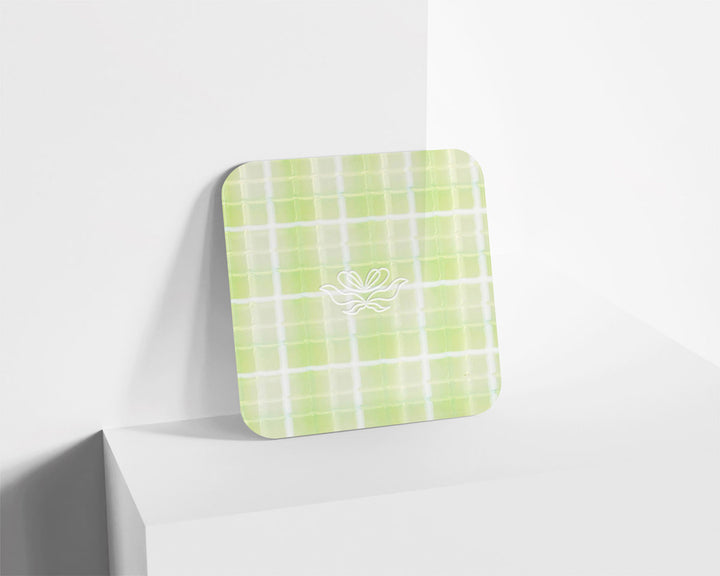 Metacrilato Patrón Cuadrado Verde Menta de 3 mm