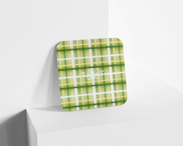 Metacrilato Patrón Cuadrado Verde Prado de 3 mm