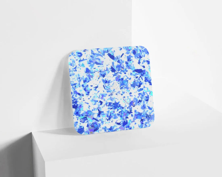 Metacrilato Prisma Transparente Azul de 3 mm