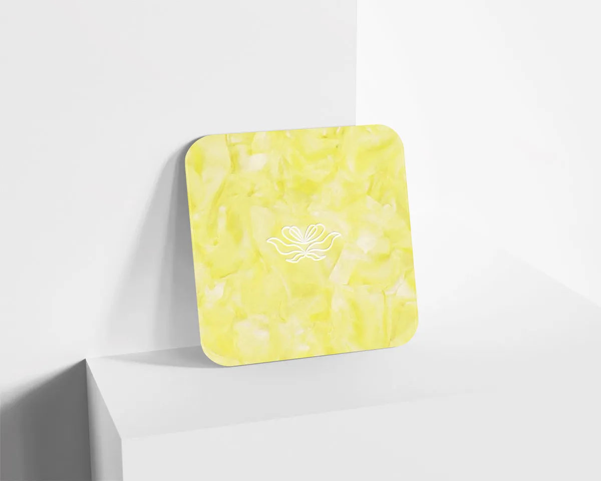 Metacrilato Textura Mineral Amarillo de 3 mm