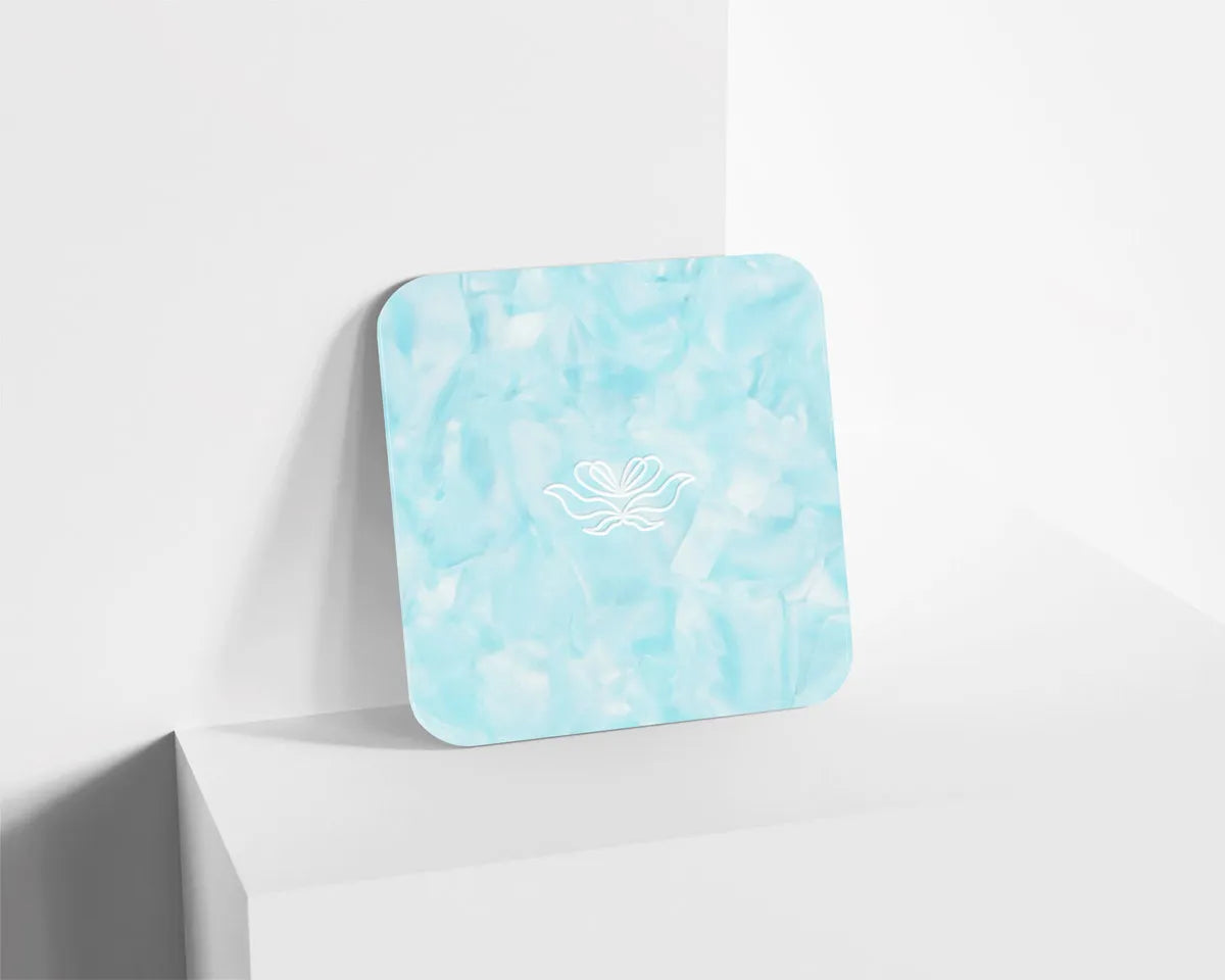 Metacrilato Textura Mineral Azul Cielo de 3 mm