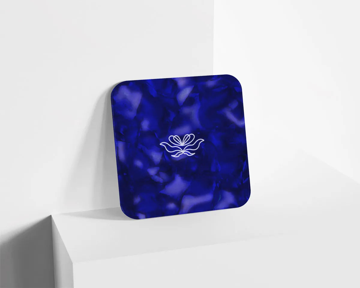 Metacrilato Textura Mineral Azul Índigo de 3 mm