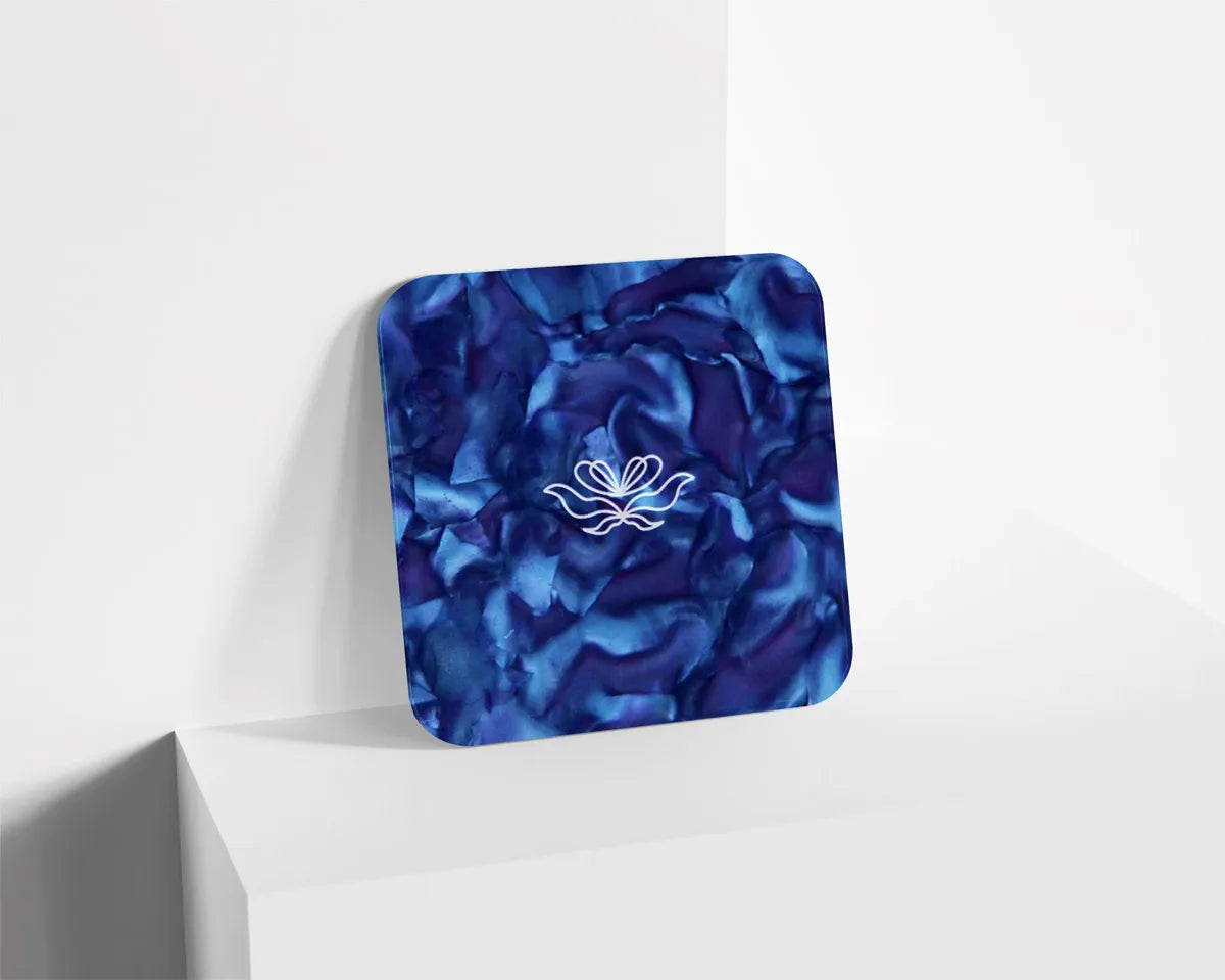 Metacrilato Textura Mineral Azul Océano de 3 mm
