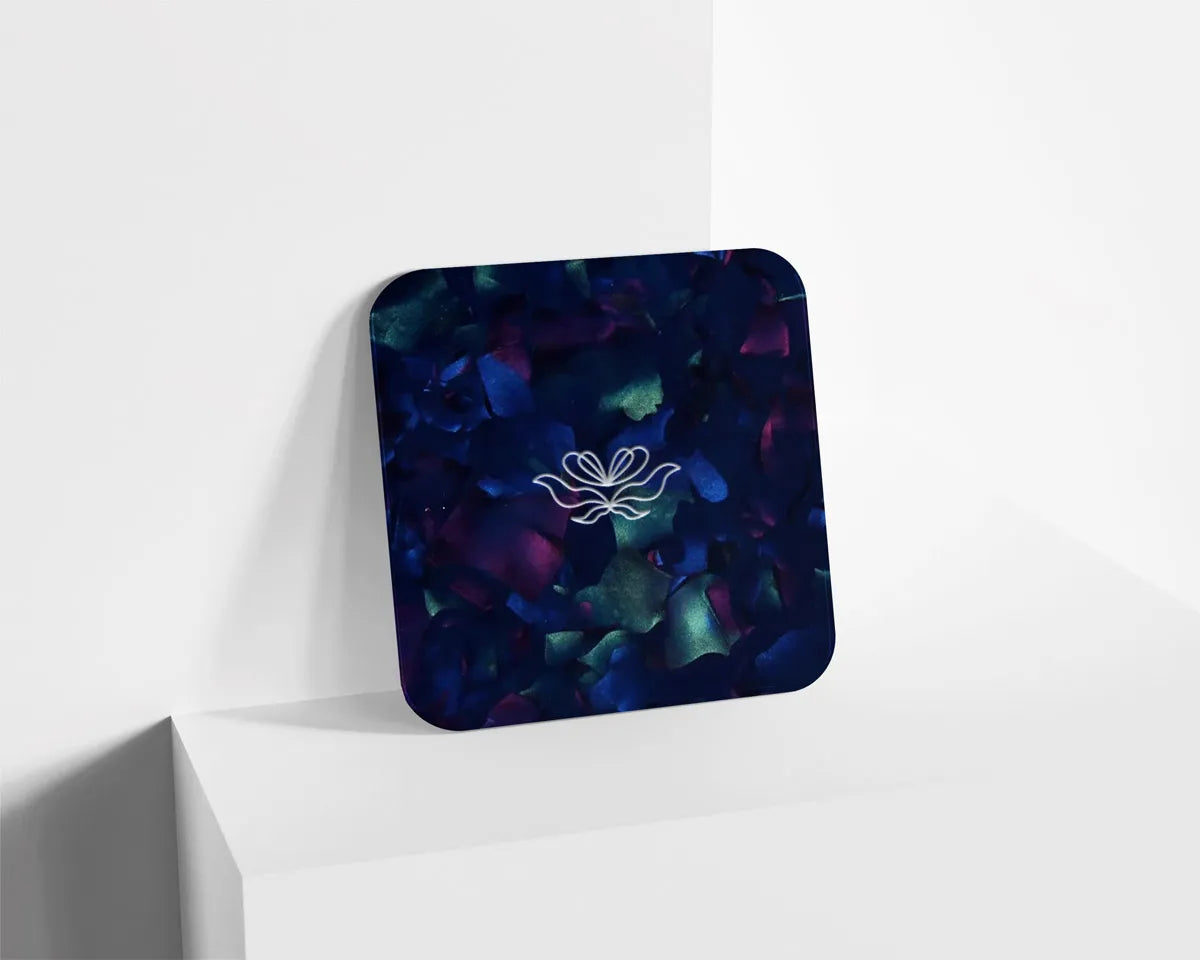 Metacrilato Textura Mineral Brillante Azul Índigo de 3 mm