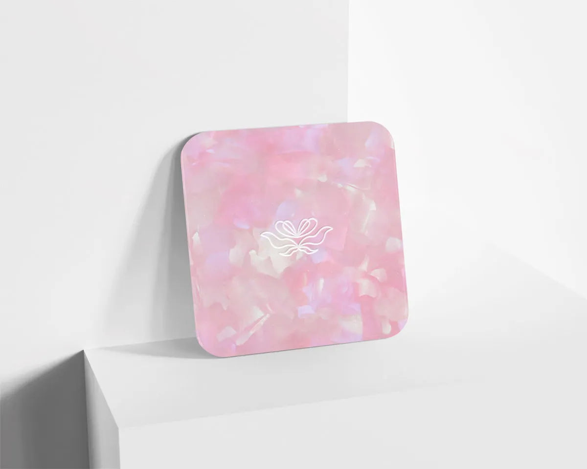 Metacrilato Textura Mineral Brillante Rosa de 3 mm