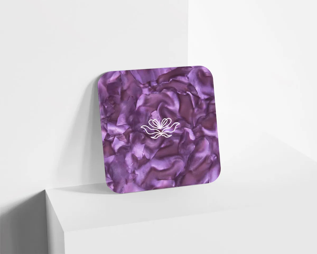 Metacrilato Textura Mineral Malva de 3 mm