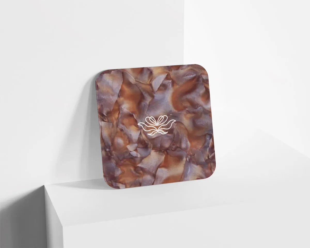Metacrilato Textura Mineral Marrón de 3 mm