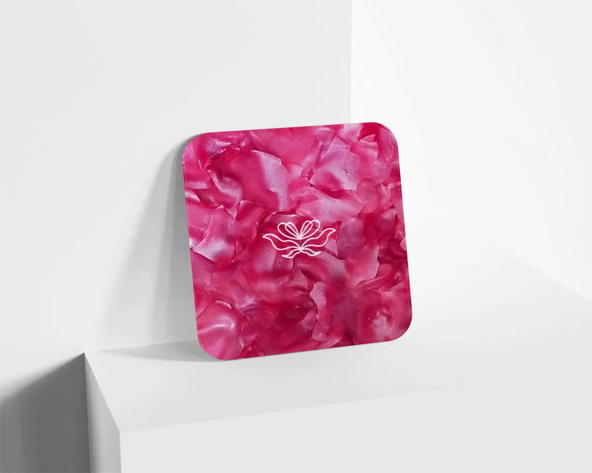 Metacrilato Textura Mineral Rosa Intenso de 3 mm