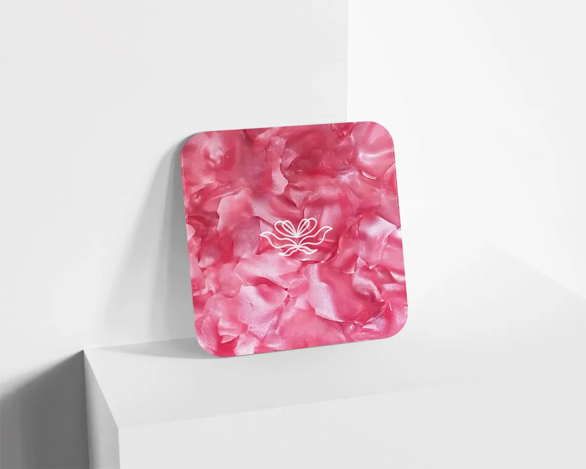Metacrilato Textura Mineral Rosa de 3 mm