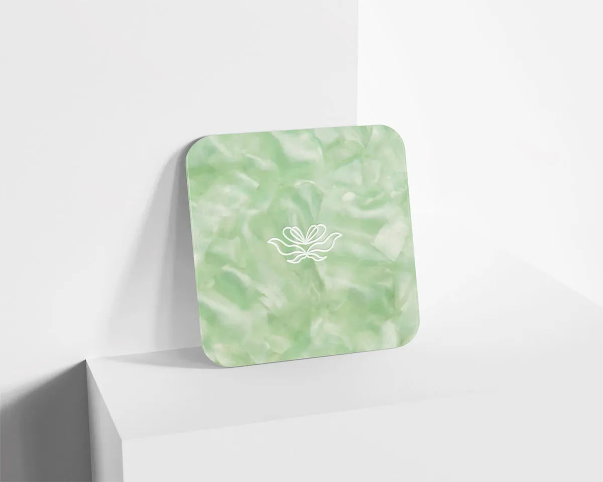 Metacrilato Textura Mineral Verde Menta de 3 mm