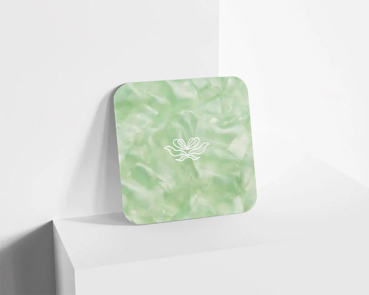 Metacrilato Textura Mineral Verde Menta de 3 mm