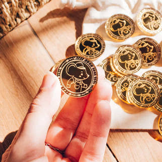 Monedas del Ratoncito Pérez plano detalle