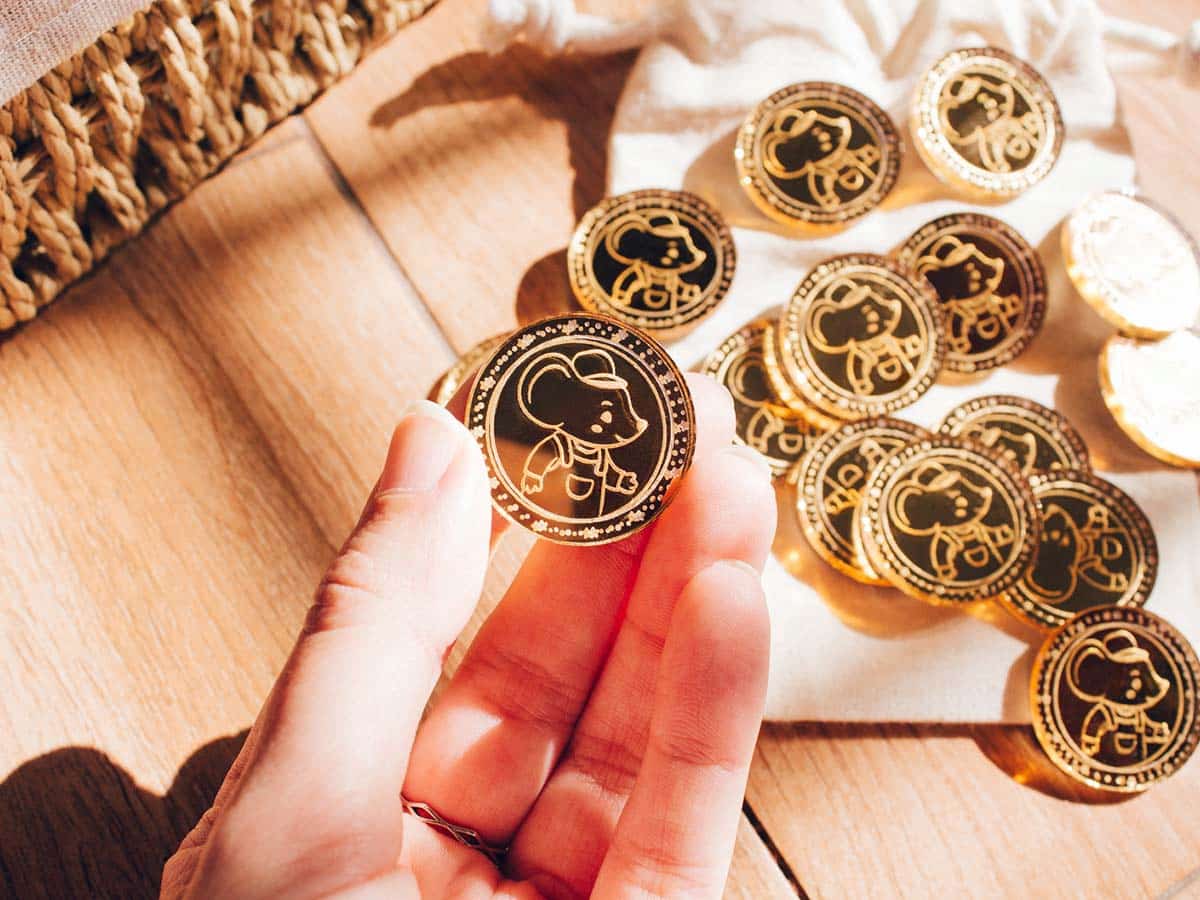 Monedas del Ratoncito Pérez plano detalle