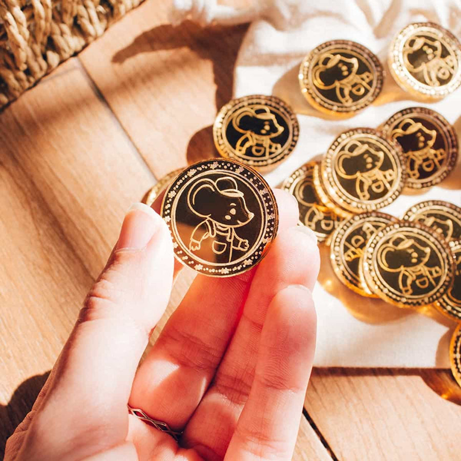 Monedas del Ratoncito Pérez plano detalle