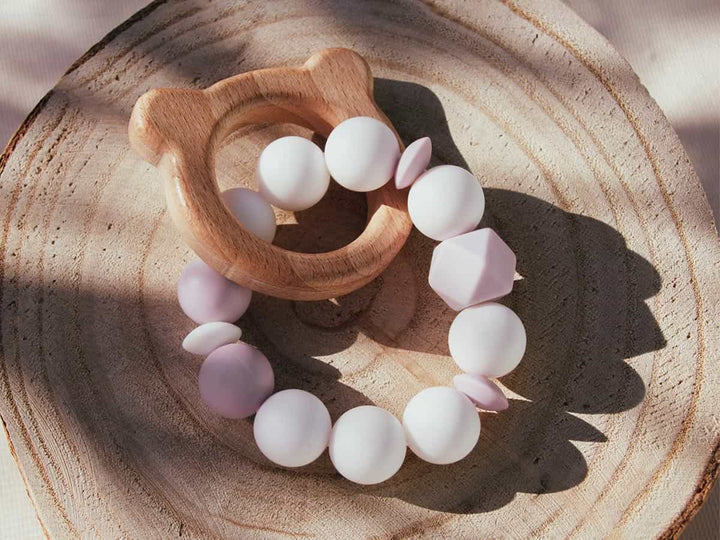 Mordedor bebé personalizado osito plano detalle