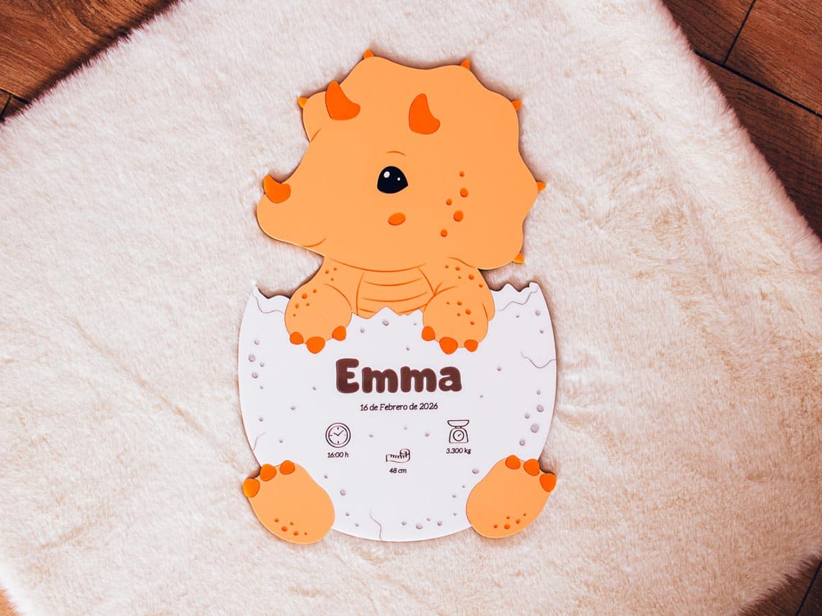 Natalicio dinosaurio personalizado bebé