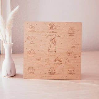 Placa historia de amor personalizada