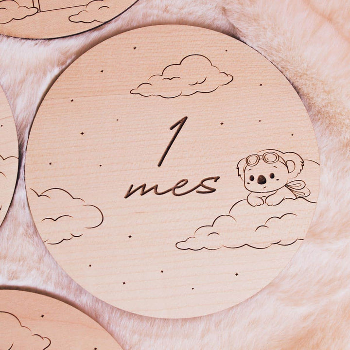 Placas cumplemes bebé personalizadas 1 mes
