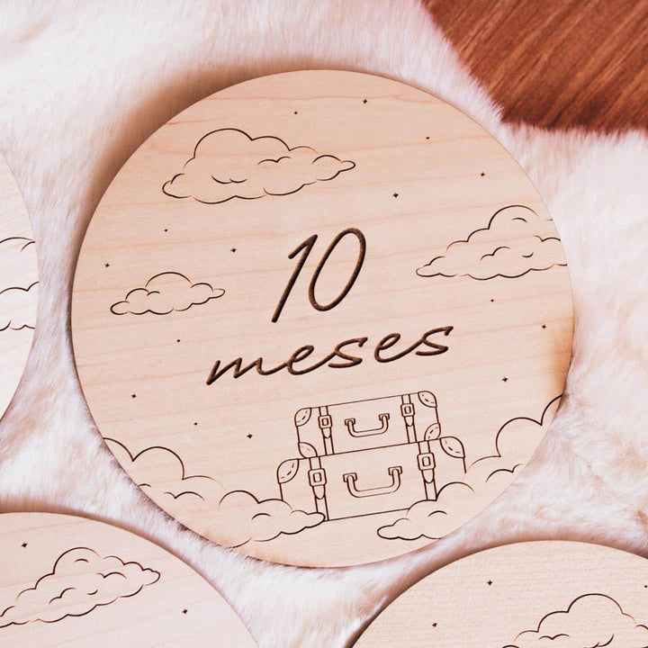 Placas cumplemes bebé personalizadas 10 meses