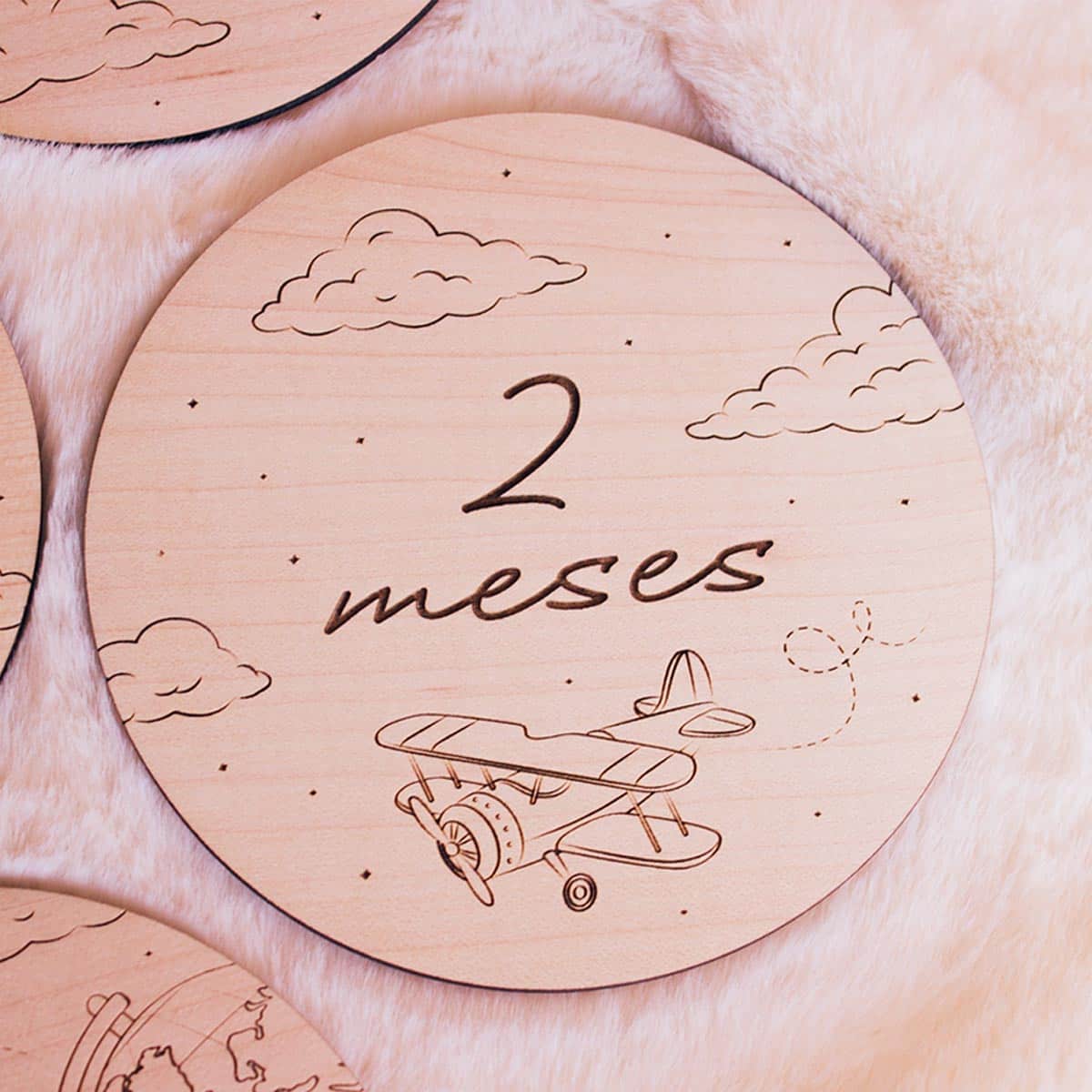 Placas cumplemes bebé personalizadas 2 meses