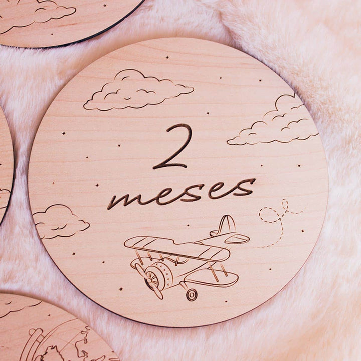 Placas cumplemes bebé personalizadas 2 meses