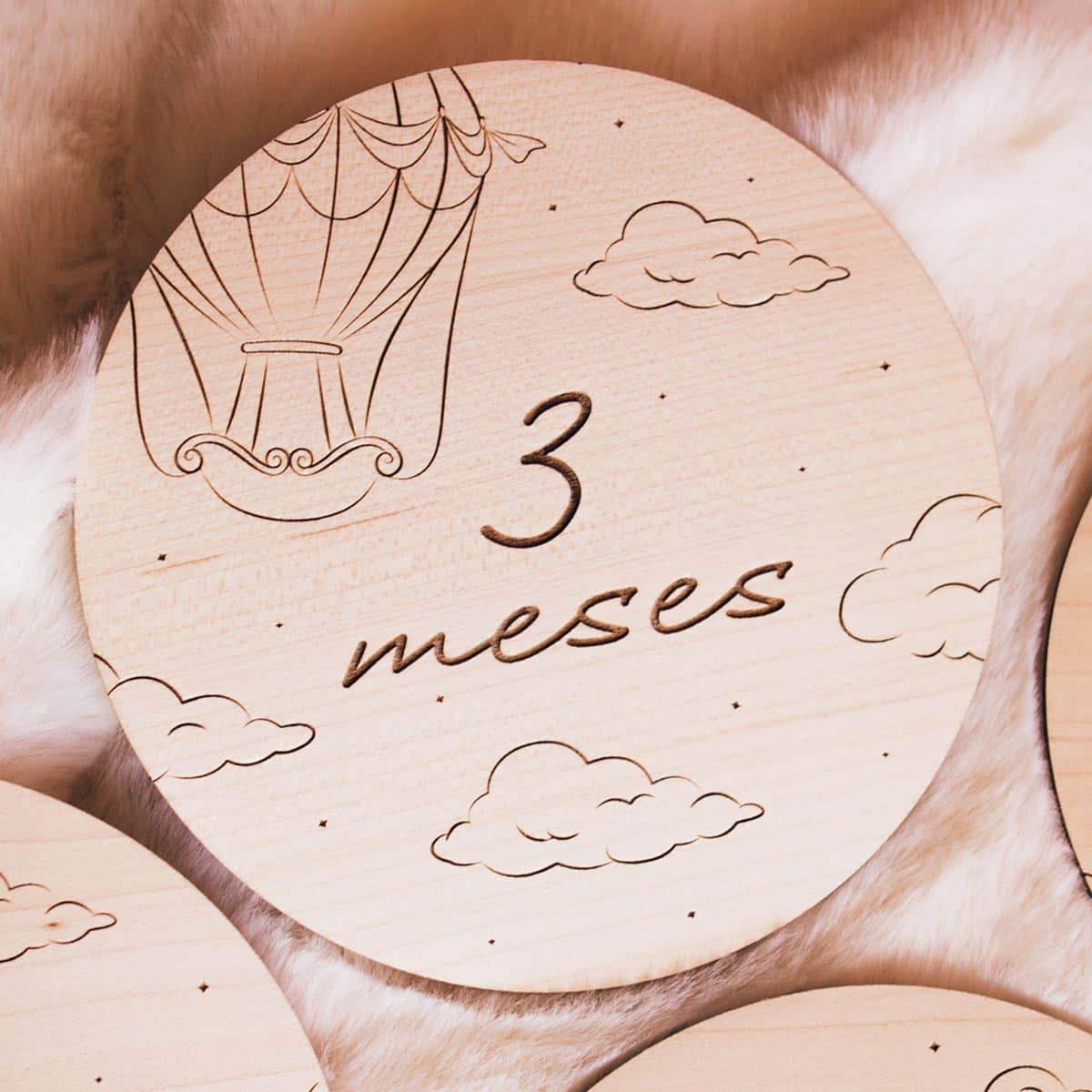 Placas cumplemes bebé personalizadas 3 meses