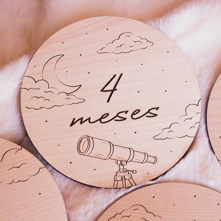 Placas cumplemes bebé personalizadas 4 meses