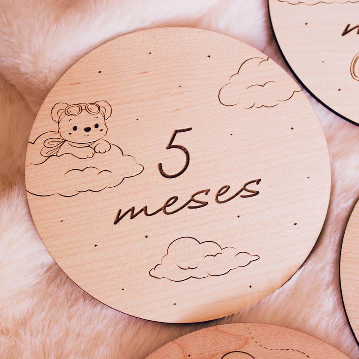 Placas cumplemes bebé personalizadas 5 meses