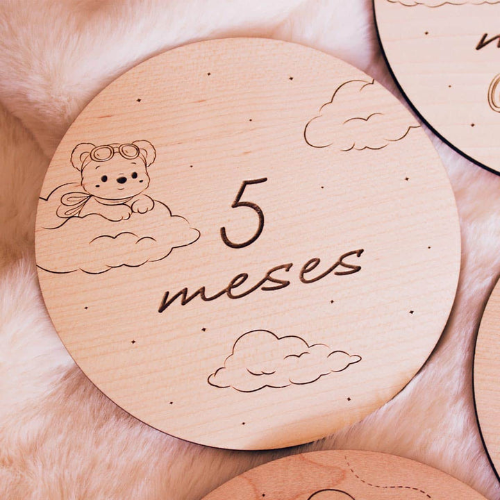Placas cumplemes bebé personalizadas 5 meses