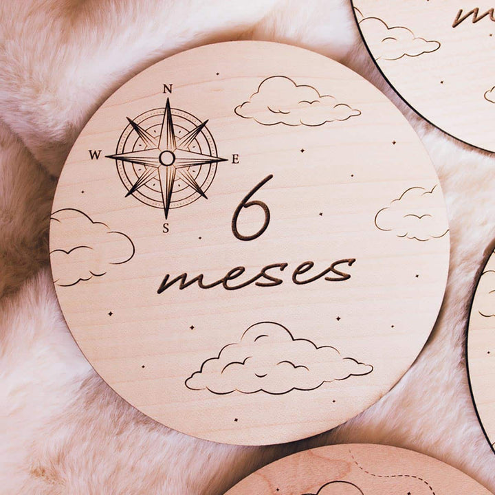 Placas cumplemes bebé personalizadas 6 meses