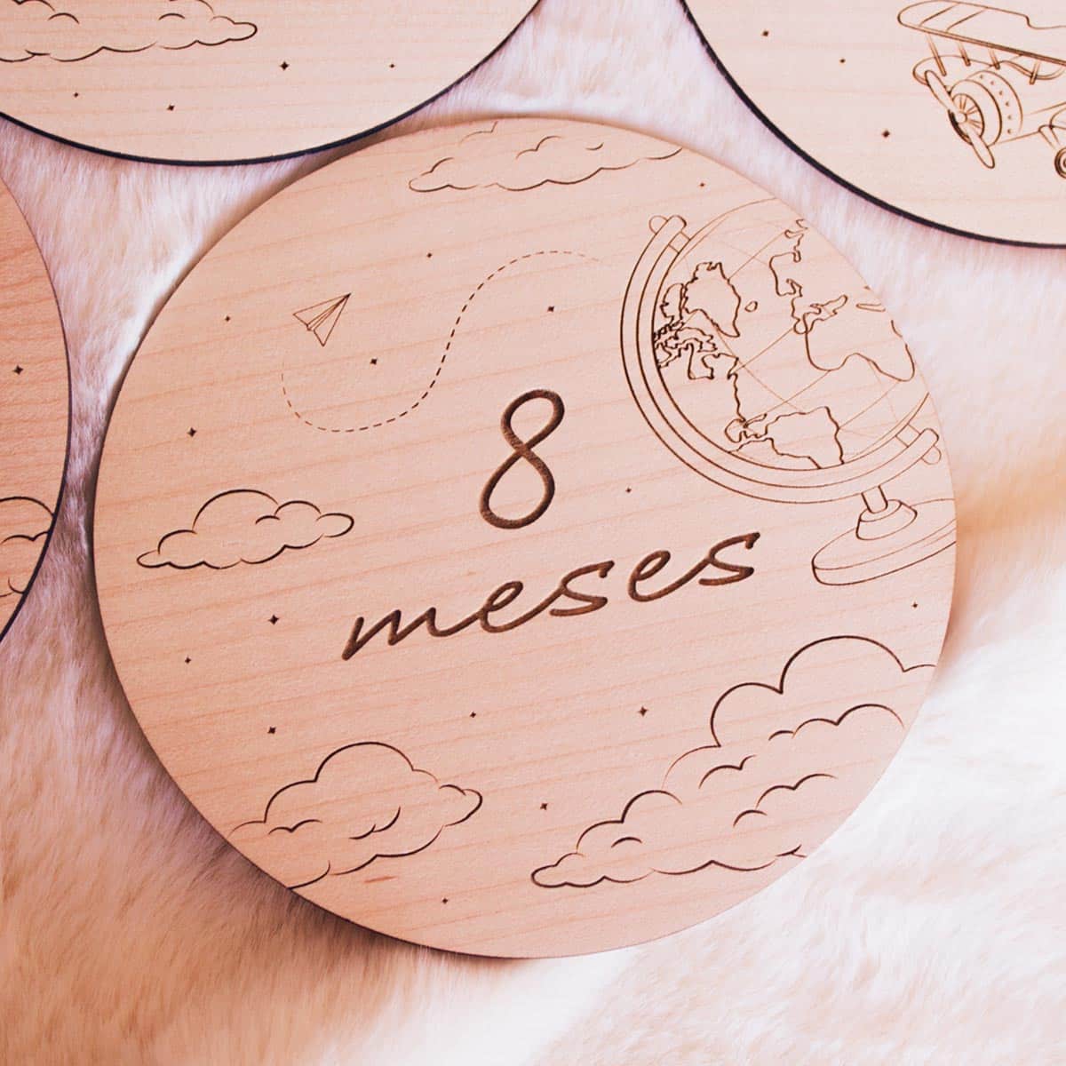 Placas cumplemes bebé personalizadas 8 meses