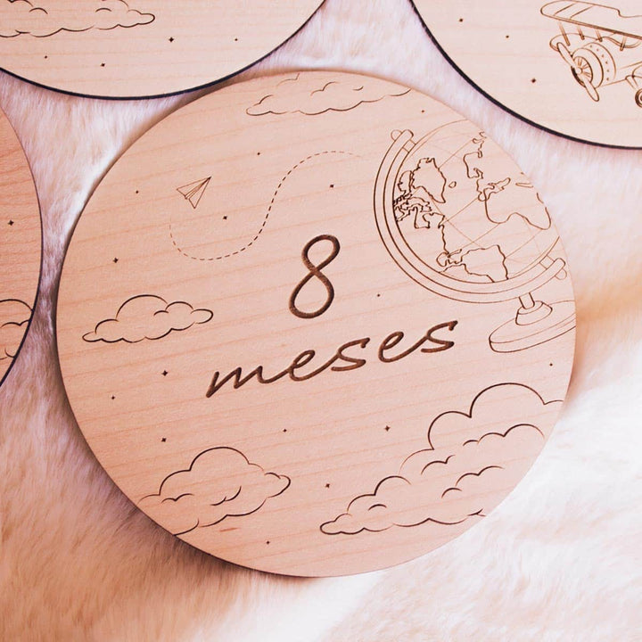 Placas cumplemes bebé personalizadas 8 meses