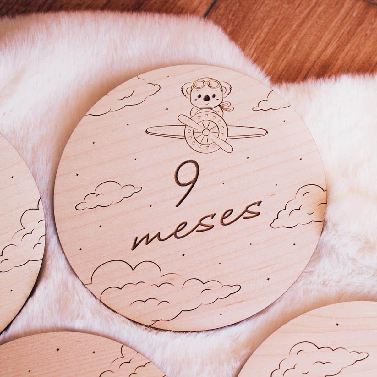 Placas cumplemes bebé personalizadas 9 meses