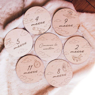 Placas cumplemes bebé personalizadas plano general