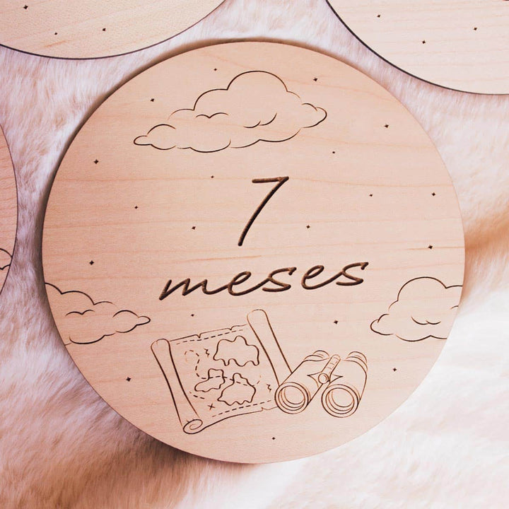 Placas cumplemes bebé personalizadas 7 meses