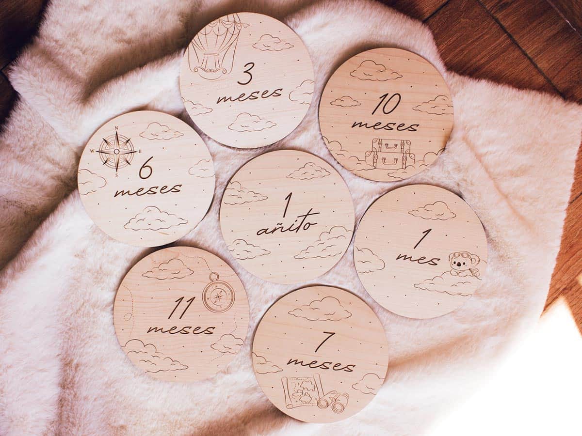 Placas cumplemes bebé personalizadas